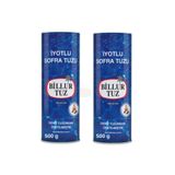 Billur Tuz İyotlu Sofra Tuzu Mavi Kutu Tuzluklu 2 x 500 g
