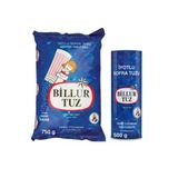 Billur Tuz İyotlu Sofra Tuzu Mavi Tuzluklu 500 G İyotlu Tuz 750 G 2 Li Set