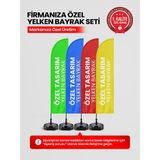 Bilsan Özel Tasarım Yelken Bayrak Set - Raşel Kumaş 1. Kalite
