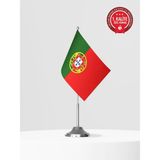 Bilsan Portekiz Tekli Masa Bayrağı Set - Saten Kumaş