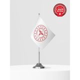 Bilsan Sağlık Bakanlığı Tekli Masa Bayrağı Set - Saten Kumaş