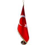Bilsan Türk Makam Bayrağı Saçaklı Gold Set