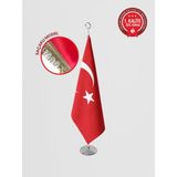 Bilsan Türk Makam Bayrağı - Saçaklı Krom Set