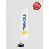 Bilsan Turkcell Logolu Yelken Bayrak Set - Raşel Kumaş 1. Kalite
