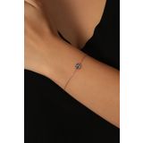 Bilsen Store 925 Ayar Gümüş Rose Kaplama Mix Taşlı Güneş Model Bileklik