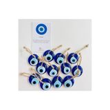 BilSey Shopping Nazar Boncuk 6 Adet (MİNİ) 3-3.2 Cm Cam Nazar Boncuk Duvar Süsü Bahçe Ağaç Süsü Nazarlık