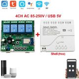 bilteknik Tuya Wifi DC 7-32V 4 kanal Kuru Kontak çıkışlı Akıllı Röle