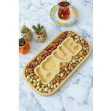 BİLWOOD Ahşap Love Tepsi & Sunumluk & Çerezlik AHŞAP 30 x 19