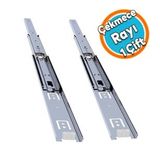 Bilyali Dolap Cekmece Rayi Metal En 3.6 Cm Uzunluk 40 Cm(1 Cift)