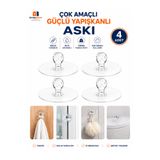 bimbambom 4 adet Çok Amaçlı kristal Topuz Kendinden Yapışkanlı Çekmece Kulpu Yapışkan Askı Tutucu Düzenleyici