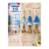 bimbambom Çatlatan Serisi 3lü Set: Deniz feneri, Çapa, Yelken, Duvar süsü dekoratif ürün