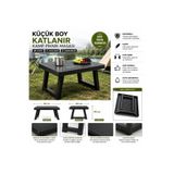bimbambom Kamp Masası Küçük Boy piknik masası 40x40x50cm Katlanabilir Masa