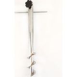 Bimbambom Metal Sıkma Aparatlı Plaj Şemsiye Kazığı, 40 cm Uzunlukta Sağlam Bahçe Demir Kazık