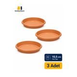 bimbambom Plastik Saksı Tabağı 10,5cm 3Adet, Saksı altı Saksılık