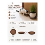 bimbambom Plastik Saksı Tabağı 17cm Saksı, Saksı Altlığı Yemlik Mama kabı