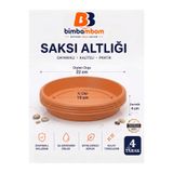 bimbambom Plastik Saksı Tabağı 20cm 4 Adet, Saksı altı, suluk