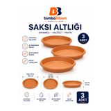 bimbambom Plastik Saksı Tabağı 24 Cm 3 Adet
