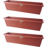 Bimbambom Renkli Plastik Bahçe Balkon Saksı (13 Lt) 70 Cm 3 Adet Modern Tasarım ile İç ve Dış Mekan Kullanımı