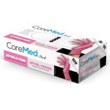 Bimel Coremed Pembe Nitril Muayene Eldiveni XS Boy 100'lü Pudrasız Paket Yüksek Elastikiyet