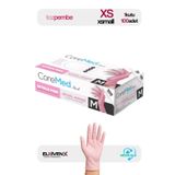Bimel Toz Pembe Nitril Muayene Eldiveni Pudrasız 100’lü Paket - Xsmall
