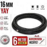 BİMEX 16 mm 6 Metre Kanal Açma Yayı Seti Universal Tak-Çıkar 3.2 mm Çelik Aparatı Pim Anahtarı Hediyeli