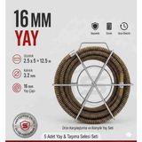 BİMEX Genel Eklenebilir Kanal Açma Yayı 16MM Tak-Çıkar 3.2mm Ağır Hizmet Boru Kırmaz Yay 12.50MT2.50 x 5 Adet ve Dış Selesi