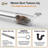 BİMEX Kanal Açma Makinesi Spiral Ucu Honi 16_ mm – Profesyonel Kılavuz Yay – Gider ve Kanalizasyon Açma. - SİVRİ