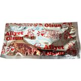 Bimko Kimya Tek Kullanımlık Islak Mendil Paket - Afiyet Olsun Yazılı Baskılı Poşet / 1000 Adet / Koli