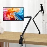 Bimo iPad için Tablet Standı Tutacağı, 15.6 '' 16 '' Ekran için Taşınabilir Monitör Standı Masa Montajı, 360 ° Dönen Tabanlı Alüminyum Uzun Kol, 4.7-16 '' Ekran, iPad, Kindle ile Uyumlu