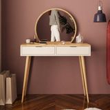 Bimossa A1060 Lucy Makyaj Masası 90 cm Kumtaşı Oval Ayna ile Modern Tasarımda Şık Renk Seçeneği