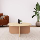 Bimossa Beca Orta Sehpa 80 cm Safir Üst - Tarçın O4110