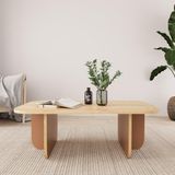 Bimossa Beca Orta Sehpa Modern Tasarım Tarçın Renk 100 cm Meşe Üst Yüzey ile