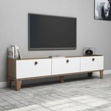 Bimossa E3620 Sümer Ceviz/beyaz Tv Ünitesi Modern Görünüm - Beyaz - Ceviz