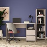 Bimossa Kosta Kitaplıklı Çalışma Masası Modern Tasarım ile Geniş Çalışma Alanı Sunar - 73x113x56 - Açık Gri