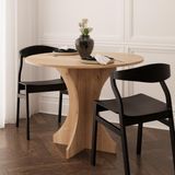 Bimossa Lenis L0210 Yuvarlak Yemek Masası 80 cm Safir Mutfak ve Kahvaltı Masası