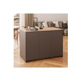 Bimossa Miro L4520 Raflı Dolaplı Çok Amaçlı Mutfak Masası Modern Mutfak Adası Yemek Masası AntrasitSepet