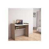 Bimossa S1020 Mehpare Çalışma Masası Ceviz Beyaz Ders Bilgisayar Ofis Masası Geniş Yüzey Rahat Çalışma