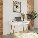 Bimossa S5110 Janus Çekmeceli Beyaz Çalışma Masası