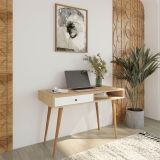 Bimossa S5120 Janus Sepet-Beyaz Çekmeceli Çalışma Masası