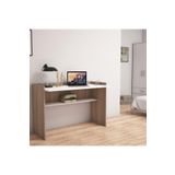 Bimossa S6020 Nazende Çalışma Masası Ceviz Beyaz Ders Bilgisayar Ofis Masası Raflı Sade Şık Tasarım