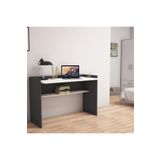 Bimossa S6030 Nazende Çalışma Masası Antrasit Beyaz Ders Bilgisayar Ofis Masası Raflı Sade Şık Tasarım