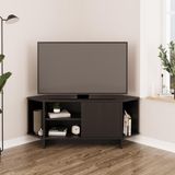 Bimossa TEO B1330 Köşe TV Ünitesi TV Sehpası – Siyah | Modern Kapaklı 48 inç