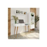 Bimossa U5010 Janus Raflı Kitaplıklı Beyaz Çalışma Masası