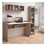 Bimossa U6020 Mihrimah Kitaplık Ve Raflı Çalışma Masası Ceviz