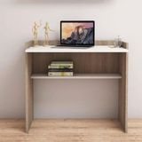 Bimossa V1020 Nakşidil Raflı Ceviz/Beyaz Çalışma Masası