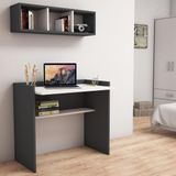 Bimossa V1030 Nakşidil Raflı Antrasit/Beyaz Çalışma Masası