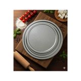 BİMOTE Lüx 3'lü Delikli Çelik Pizza Tepsileri 28-32-34 Cm - Ev Tipi Pizza Pişirme Seti