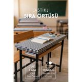 Bimotif 1 adet Lastikli Okul Sıra Örtüsü (Pamukludur) 110x40 cm - Siyah