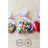 Bimotif 100lü Bantsız Şeffaf Poşet 10x15 cm (Düz OPP Poşet, Şeker, Kurabiye ve Kuruyemiş Poşeti)