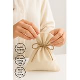 Bimotif 100lü Düz Krem Ham Bez Kese, 10x15 cm (Hediye Kesesi, Lavanta Kesesi, Doğal Kumaş Kese)
